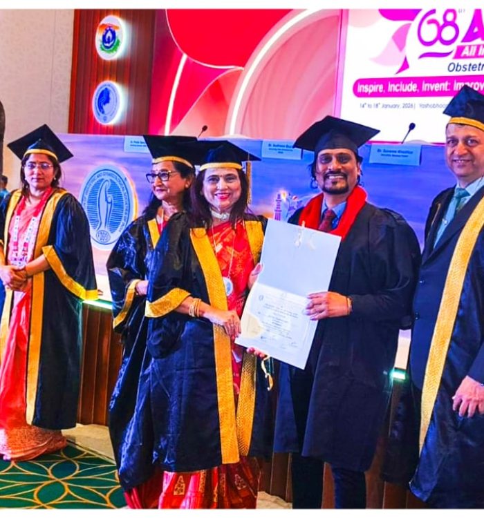 Honoured with Fellowship of the Indian College of Obstetrics and Gynaecology (F.IC.O.G)